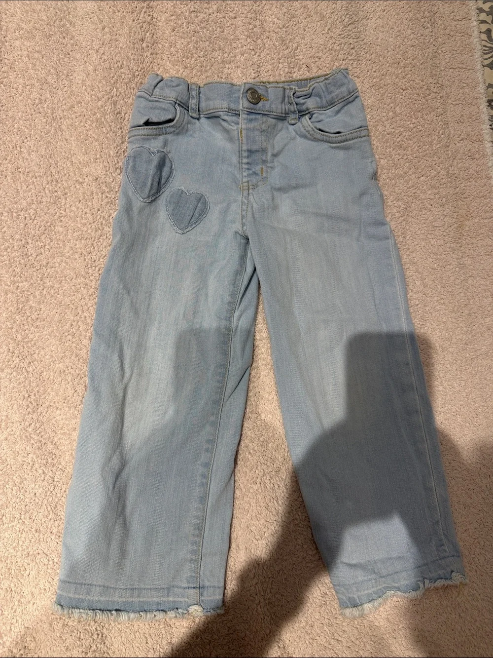 OshKosh B'gosh Light Blue Denim Jeans with Heart Appliqués